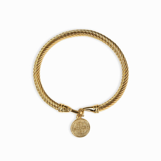Bracelete São Bento banhado em ouro 18k
